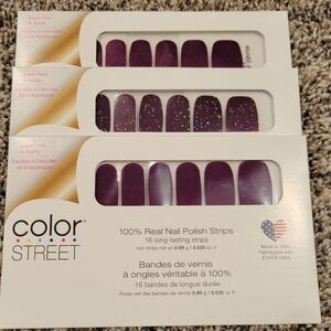 NIB - Color Street Maroon Bundle Of 3 Sets